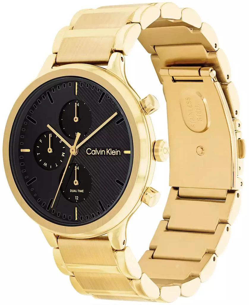 商品Calvin Klein|Women's Multifunction Gold-Tone Stainless Steel Bracelet Watch 38mm,价格¥688,第2张图片详细描述