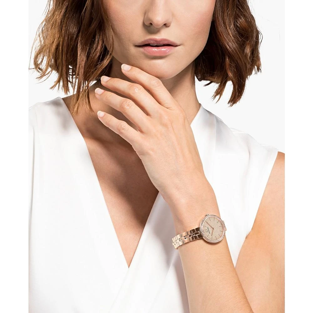 商品Swarovski|Women's Swiss Cosmopolitian Rose Gold-Tone Stainless Steel PVD Bracelet Watch 35mm,价格¥2485,第2张图片详细描述