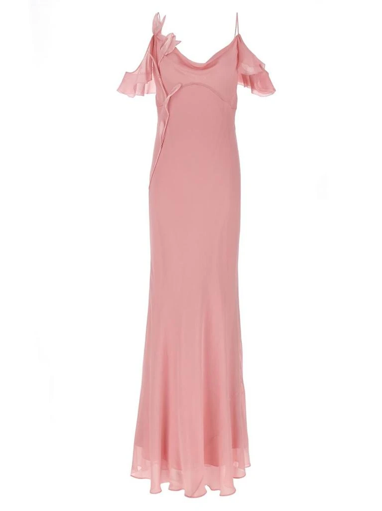 商品Self Portrait|Self-Portrait 'Pink Georgette Flower Maxi' Dress,价格¥3701,第1张图片