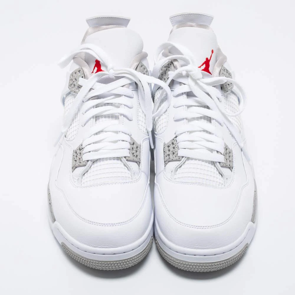 商品Jordan|Air Jordan 4 Retro 'White Oreo' Leather Lace Up Sneakers Size 49.5,价格¥3256,第3张图片详细描述