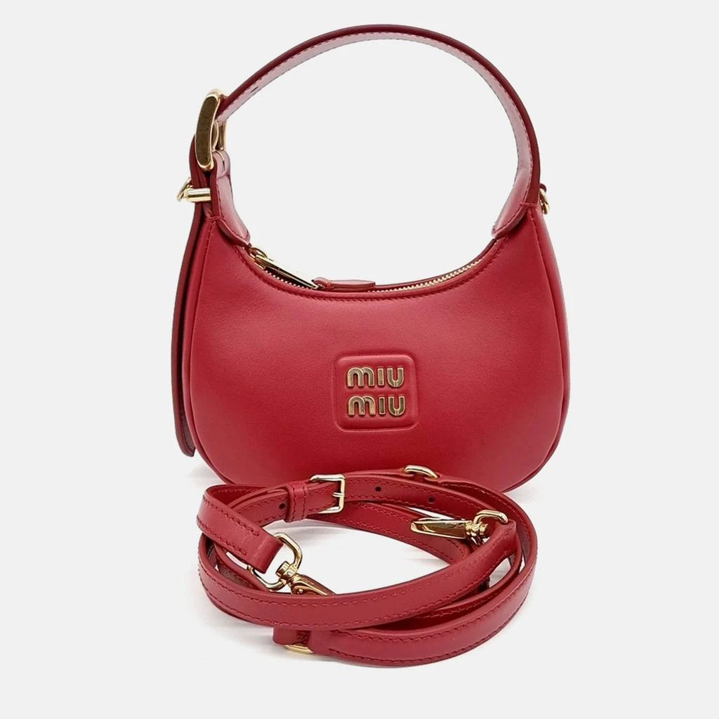 商品[二手商品] Miu Miu|Miu Miu Logo Hobo Bag,价格¥10630,第1张图片