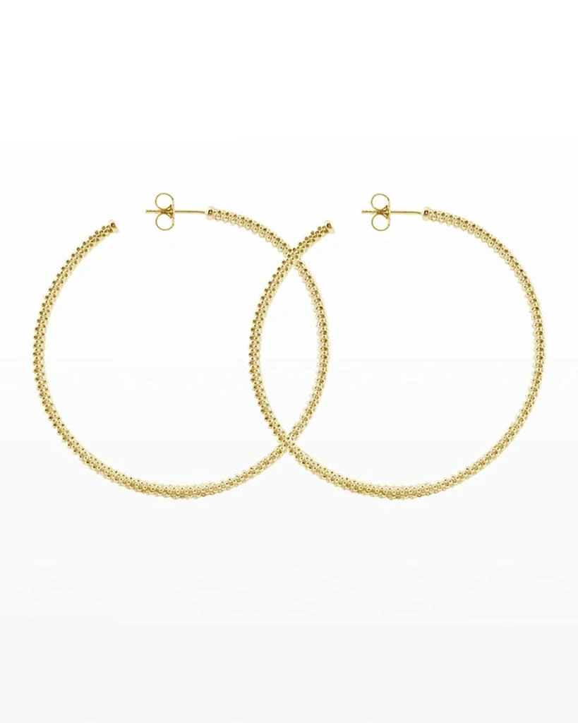 商品LAGOS|18k Gold Caviar Beaded Hoop Earrings, 50mm,价格¥17071,第2张图片详细描述