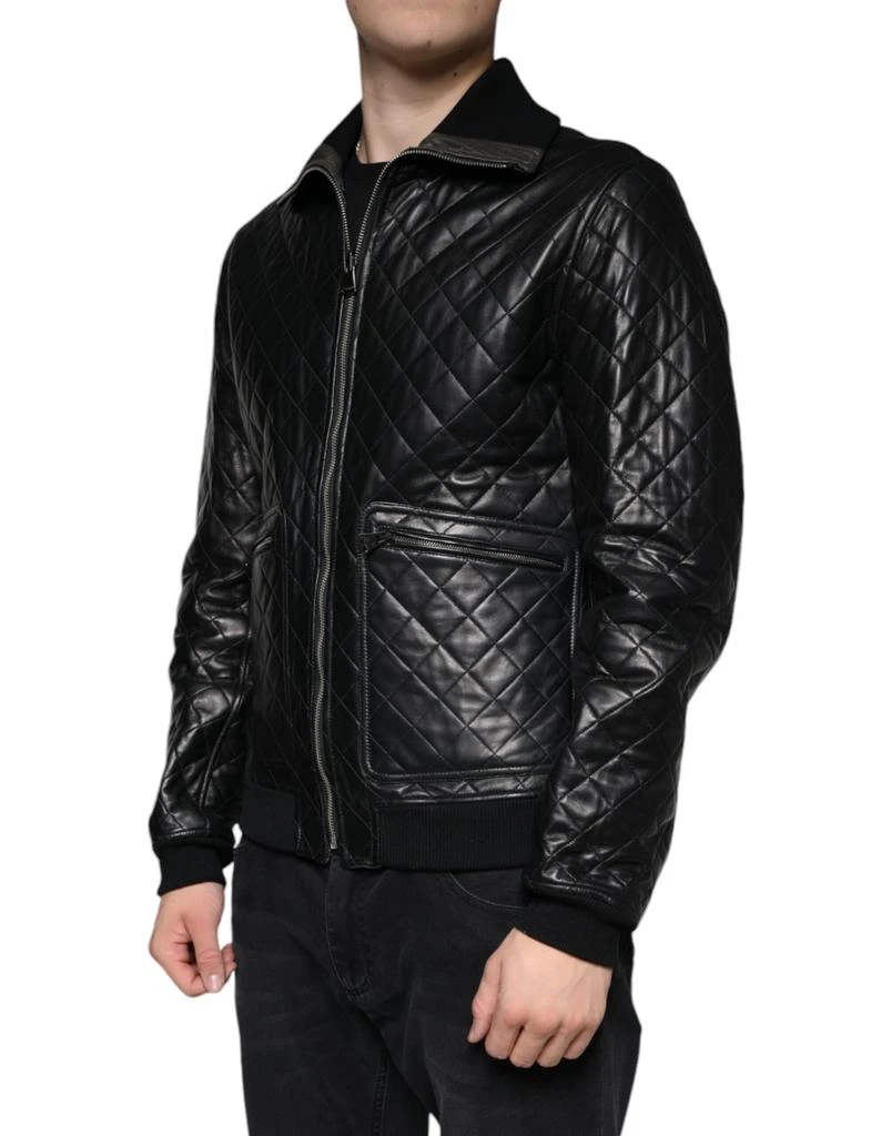 商品[二手商品] Dolce & Gabbana|Calf Leather Quilted Full Zip Men's Jacket (Pre-Owned),价格¥10724,第2张图片详细描述