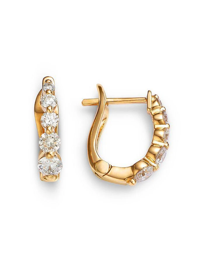 商品Bloomingdale's|Diamond Huggie Hoop Earrings in 14K Yellow Gold, 0.80 ct. t.w.,价格¥14873,第3张图片详细描述