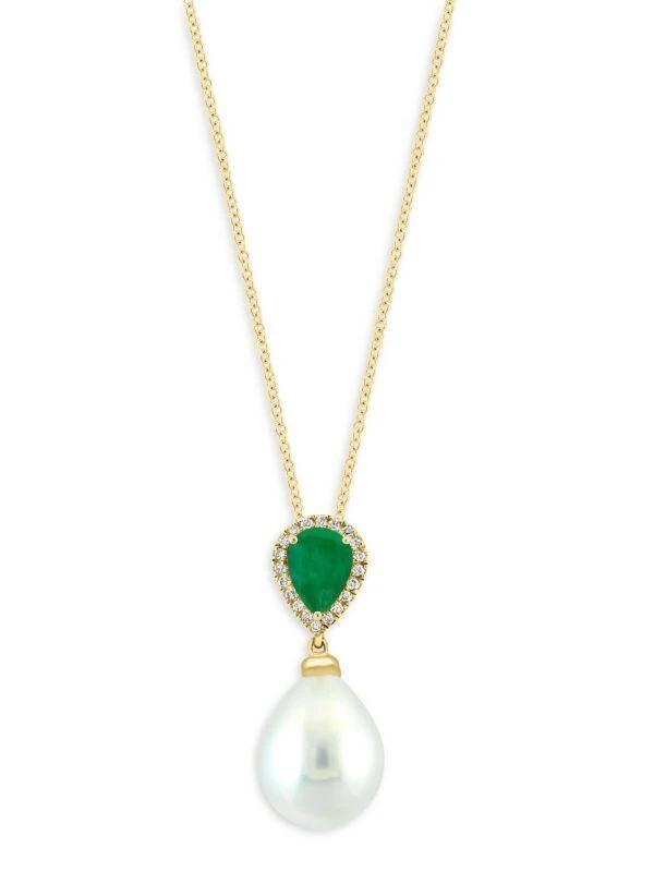 商品Effy|14K Yellow Gold & Multi-Stone Pendant Necklace,价格¥4994,第1张图片