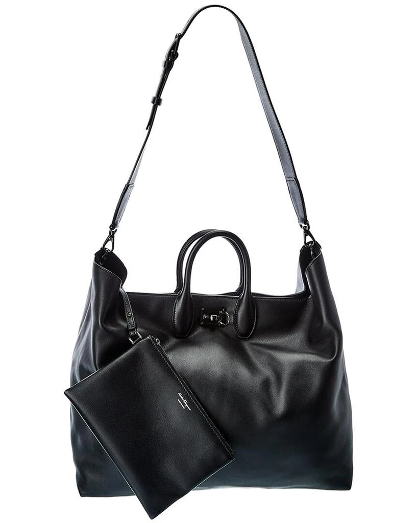商品Salvatore Ferragamo|Salvatore Ferragamo Studio Leather Tote,价格¥18305,第1张图片