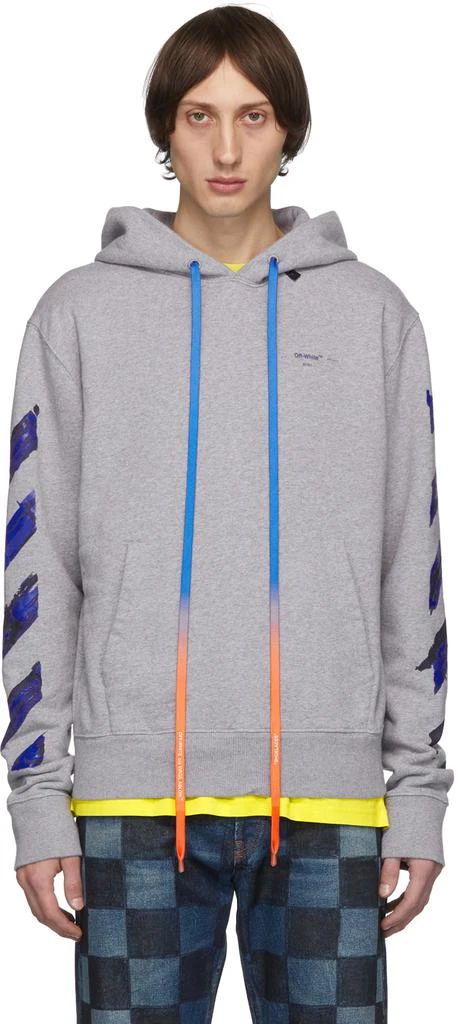 商品Off-White|SSENSE Exclusive Grey Arrows Slim Hoodie,价格¥2260,第1张图片