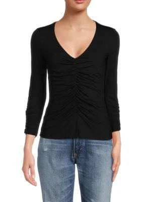 商品Bailey 44|Pia Ruched Jersey Top,价格¥277,第1张图片