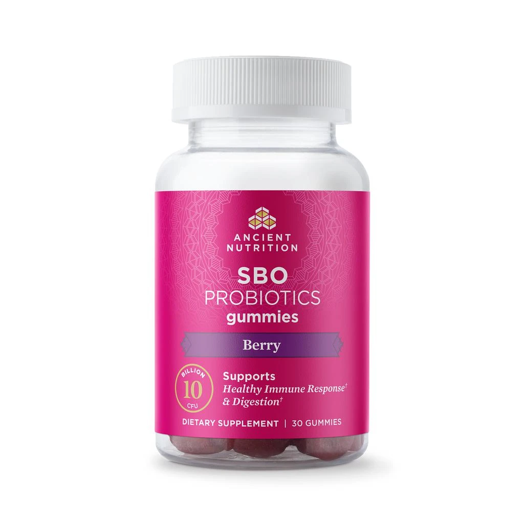商品Ancient Nutrition|SBO Probiotics | Gummies Berry (30 Gummies),价格¥151,第1张图片
