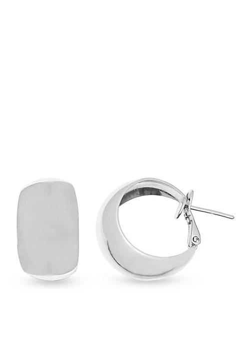 商品Belk Silverworks|Fine Silver Plated Hoop Earrings,价格¥258,第1张图片
