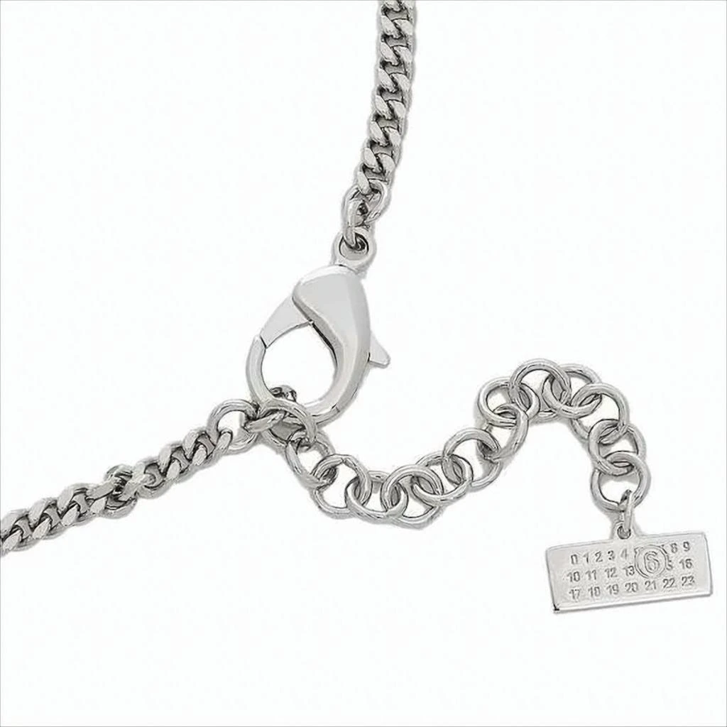 商品MM6|Wide Metallic Pendant Necklace With Chain Design,价格¥3080,第4张图片详细描述