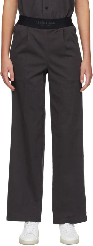 商品Essentials|Black Twill Relaxed Lounge Pants,价格¥498,第1张图片