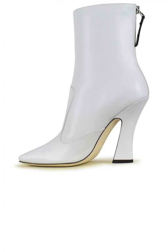 Luxury Shoes For Women   Fendi White Leather Ankle Boots商品第4张图片规格展示
