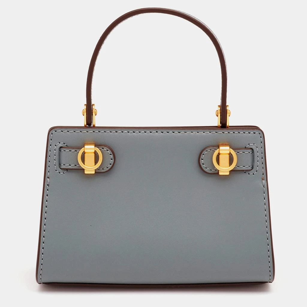 商品Tory Burch|Tory Burch Light Blue Leather Nano Lee Radziwill Crossbody Bag,价格¥2772,第4张图片详细描述