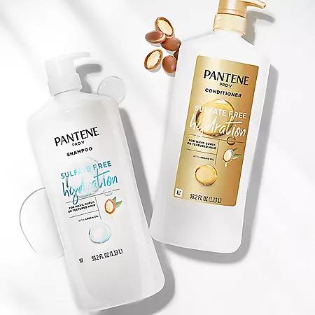 Pantene Pro-V Sulfate Free, Paraben Free, Mineral Oil Free & Dye Free Hydrating Shampoo with Argan Oil for Curly, Wavy or Textured Hair (38.2 fl. oz.)商品第6张图片规格展示