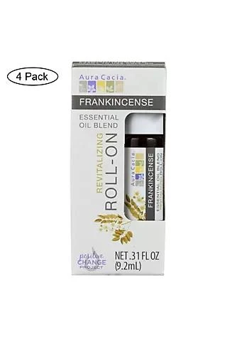 商品Aura Cacia|Cacia Roll On Essential Oil   Frankincense   Case Of 4   .31 Fl Oz,价格¥265,第1张图片