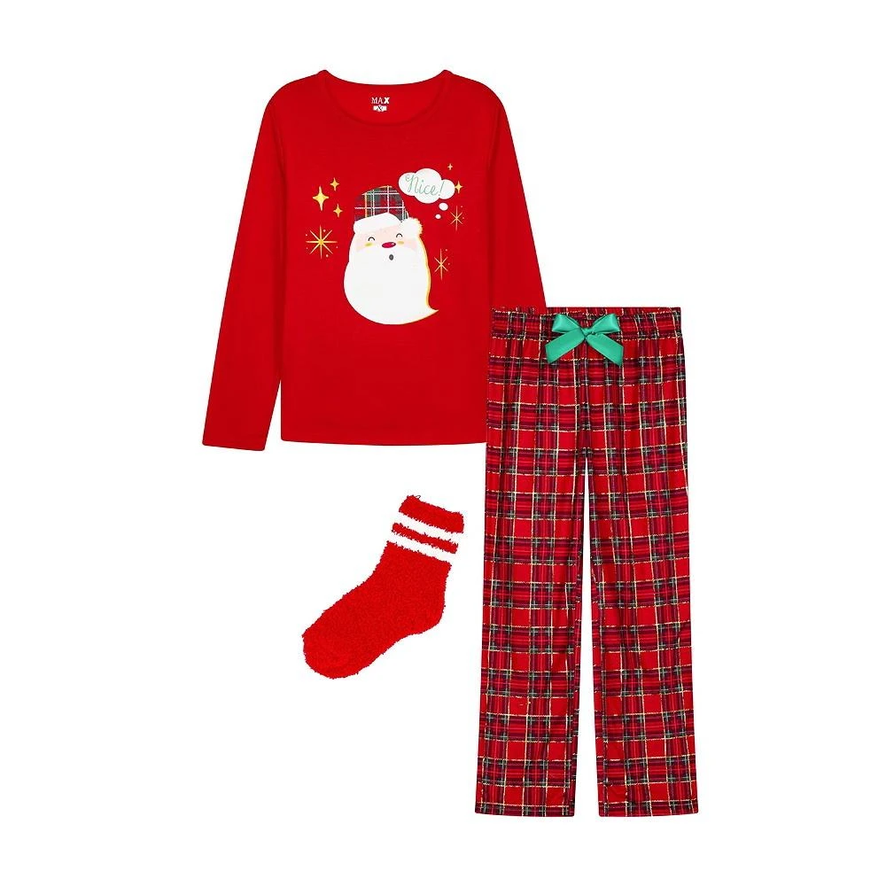 商品Max & Olivia|Big Girls Pajama with Socks, 3 Piece Set,价格¥94,第1张图片