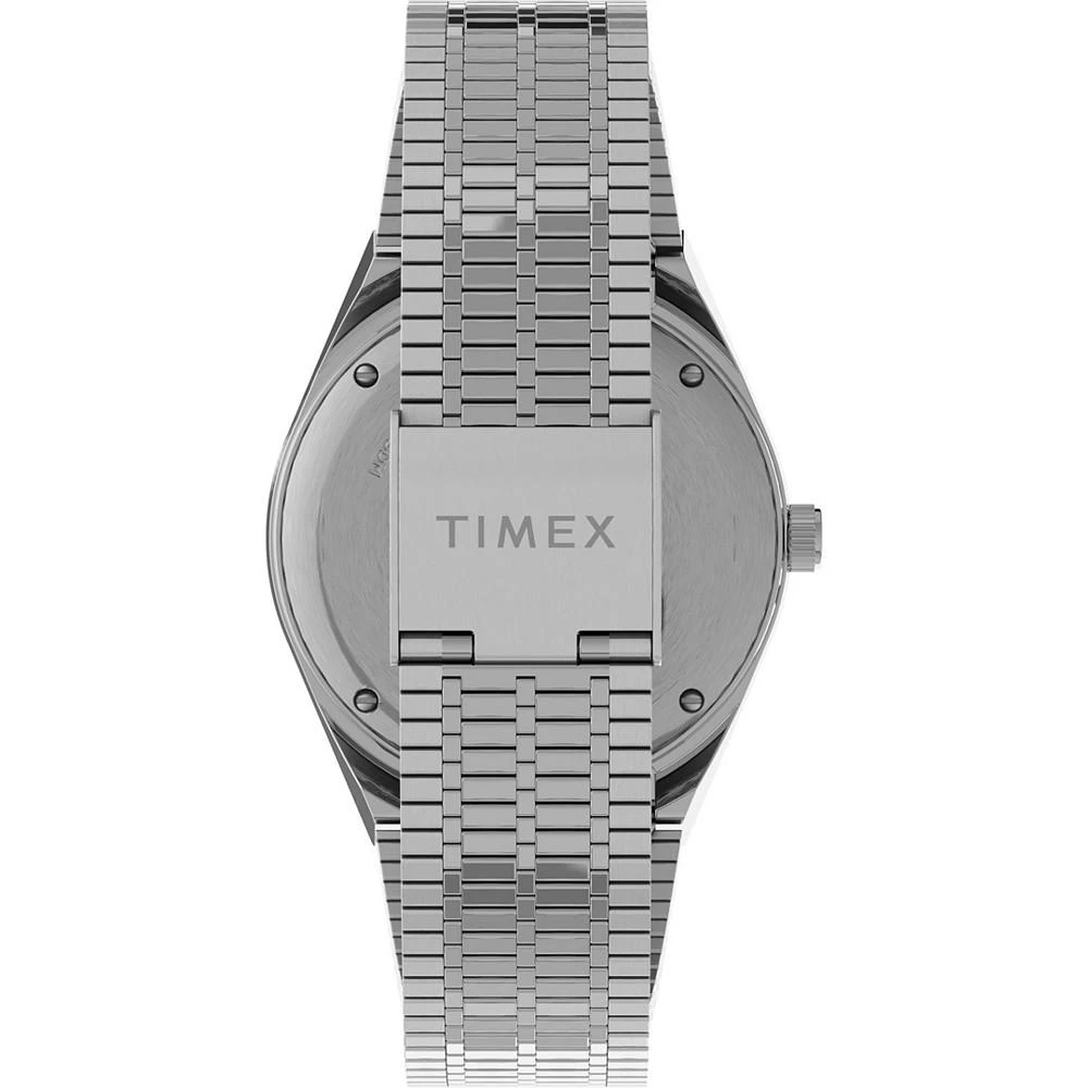 商品Timex|Men's Q Diver Inspired Silver-Tone Stainless Steel Bracelet Watch 38mm,价格¥1338,第4张图片详细描述