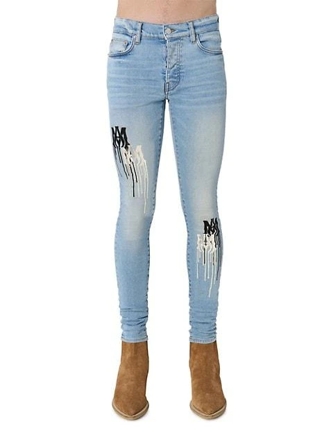 商品AMIRI|Ma Super-Skinny Stencil Jeans,价格¥5778,第1张图片