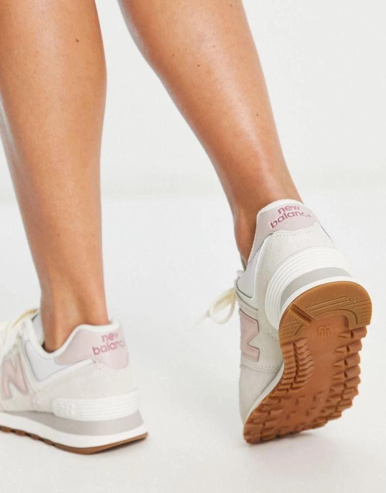 商品New Balance|New Balance 574 trainers in off white and pink,价格¥888,第3张图片详细描述