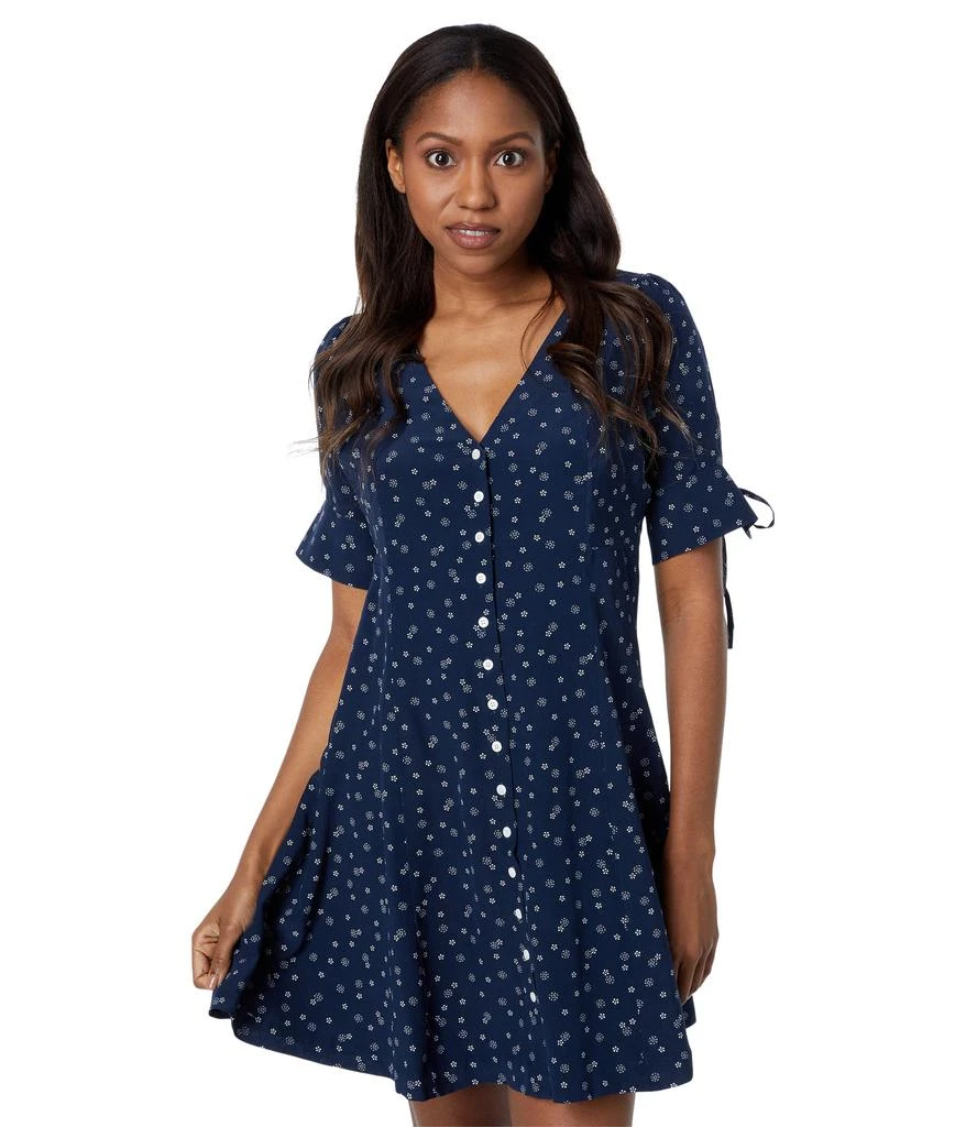 商品Madewell|Silk Button-Front Mini Dress in Bandana Flower,价格¥997,第1张图片