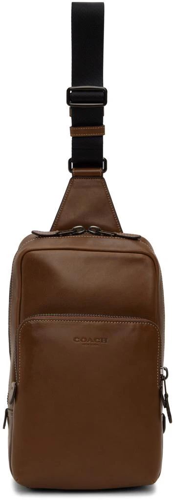 商品Coach|Brown Gotham Messenger Bag,价格¥3979,第1张图片