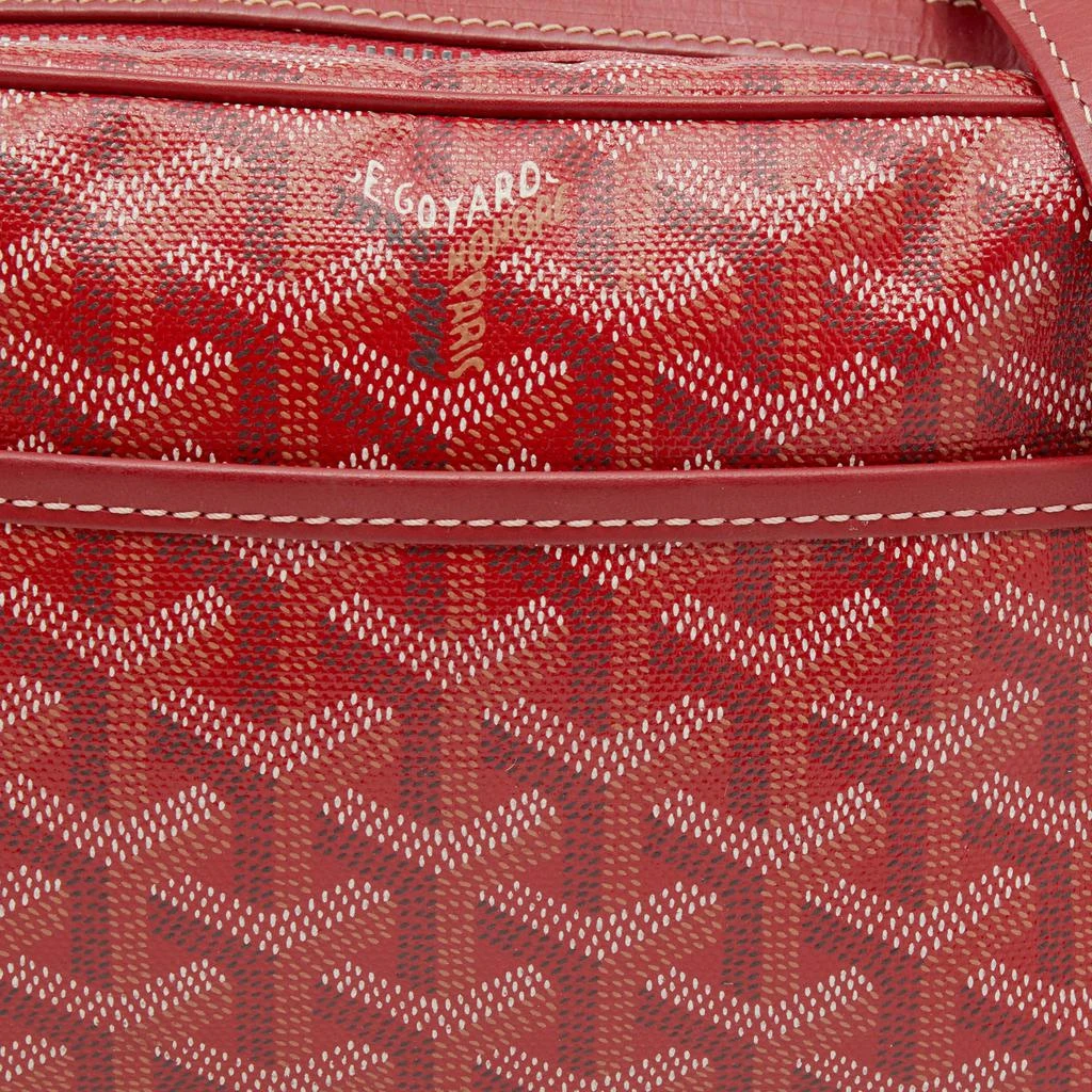 商品[二手商品] Goyard|Goyard Red Goyardine Coated Canvas Sac Cap Vert Crossbody Bag,价格¥13845,第5张图片详细描述