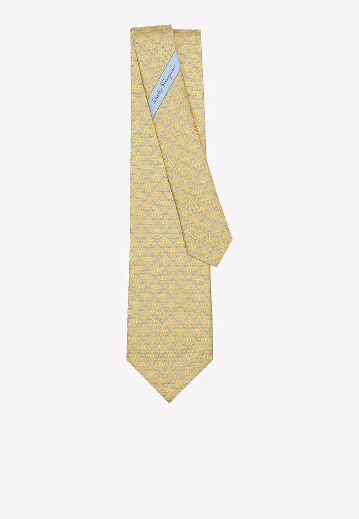 商品Salvatore Ferragamo|Gancini Print Silk Tie,价格¥1613,第2张图片详细描述