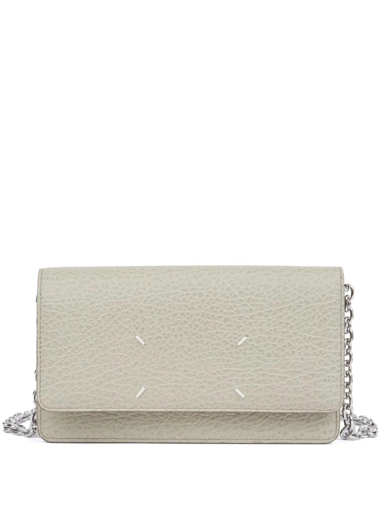 財布・小物その他 Maison Margiela White Hammered Leather Shoulder Bag Wallet MAISON MARGIELA]White Hammered Leather Shoulder Bag Wallet
