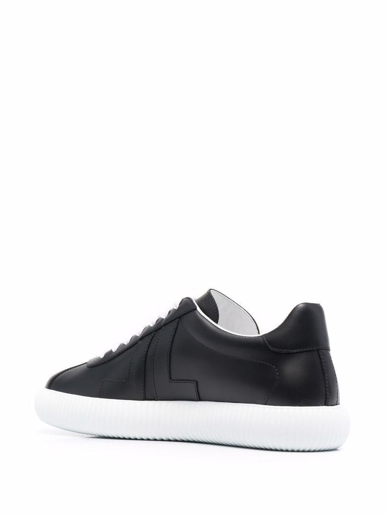 Lanvin Men's  Black Leather Sneakers商品第3张图片规格展示