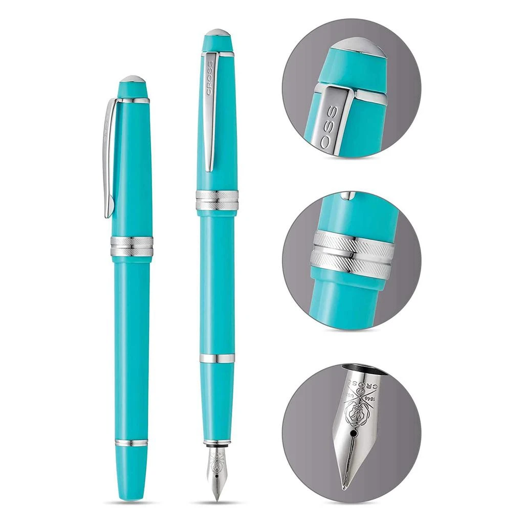 商品Cross|Cross Fountain Pen - Bailey Light Polished Teal Resin, Fine | AT0746-6FS,价格¥122,第2张图片详细描述