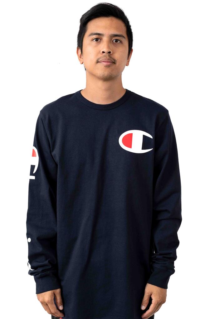 Heritage Large C L/S Shirt - Navy商品第1张图片规格展示