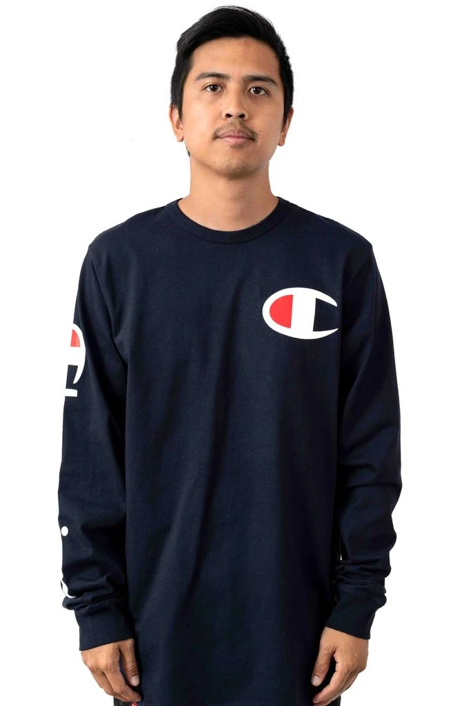 商品CHAMPION|Heritage Large C L/S Shirt - Navy,价格¥169,第1张图片