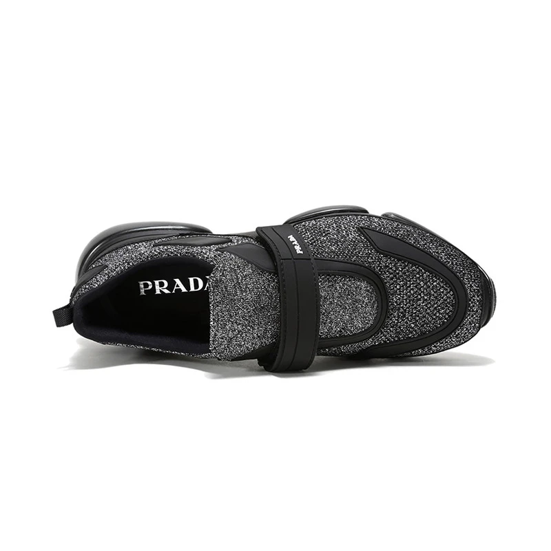 Prada 普拉达 男士黑色织物休闲运动鞋 2OG064-3V92-F0I89 商品