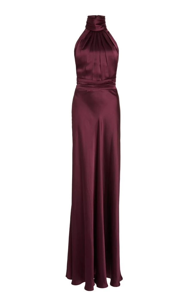 商品Zuhair Murad|Zuhair Murad - Gathered Satin Maxi Dress - Purple - FR 36 - Moda Operandi,价格¥10805,第1张图片