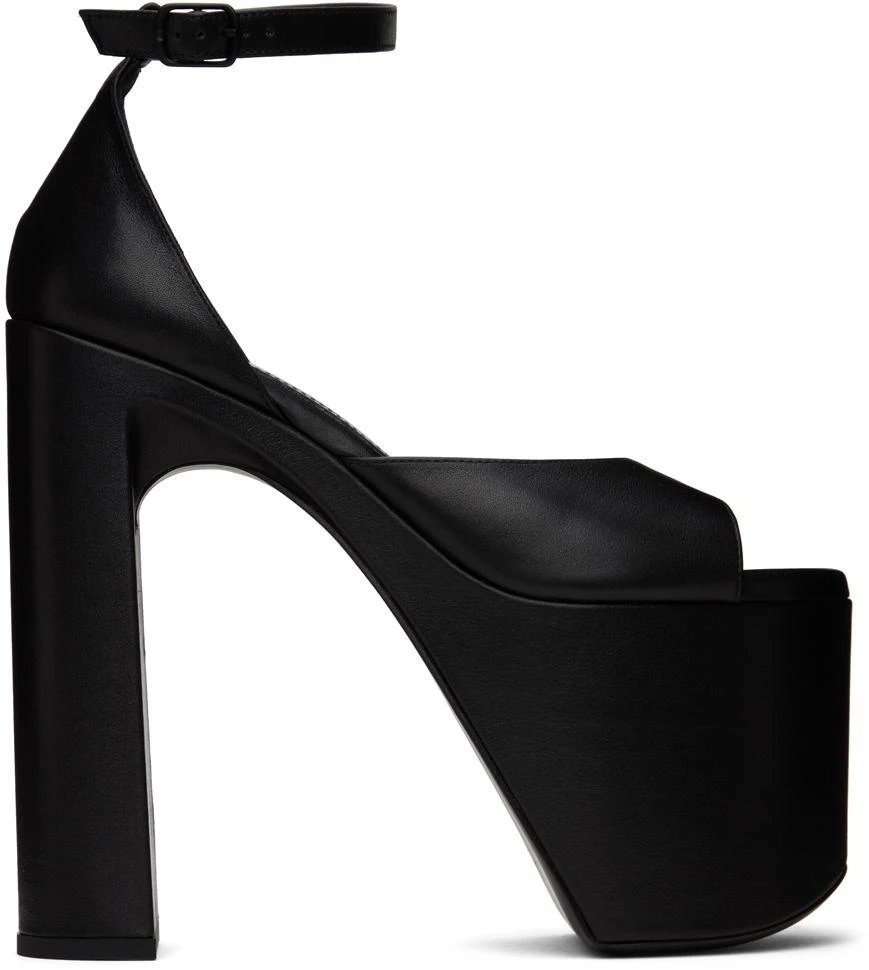 商品Balenciaga|Black Camden 160 Heeled Sandals,价格¥4518,第1张图片