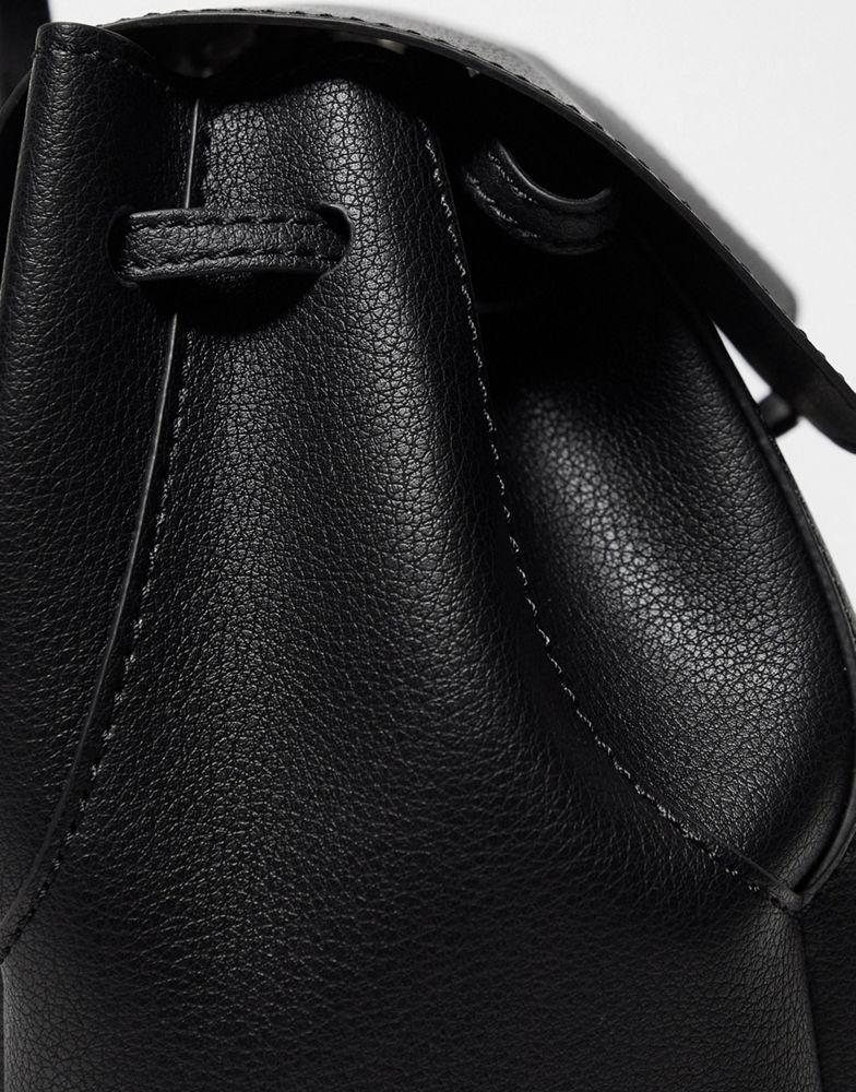 ASOS DESIGN soft minimal backpack in black商品第3张图片规格展示