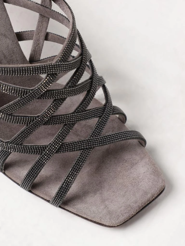 商品Brunello Cucinelli|Brunello Cucinelli heeled sandals for woman,价格¥10037,第4张图片详细描述
