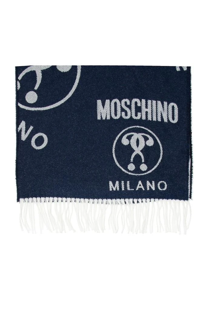 商品Moschino|Moschino Logo Interwoven Tassel Trim Scarf,价格¥486,第1张图片