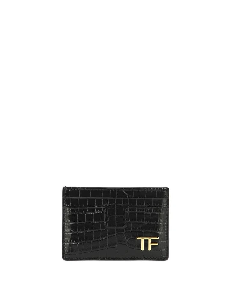 商品Tom Ford|Card Holder With Logo Wallets & Card Holders Black,价格¥900,第1张图片