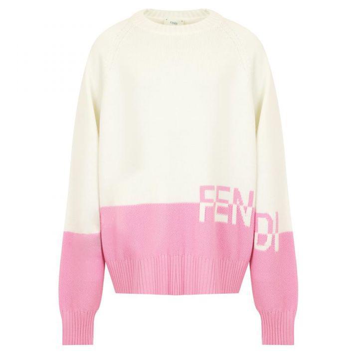 商品Fendi|White & Pink Jumper,价格¥3561,第1张图片