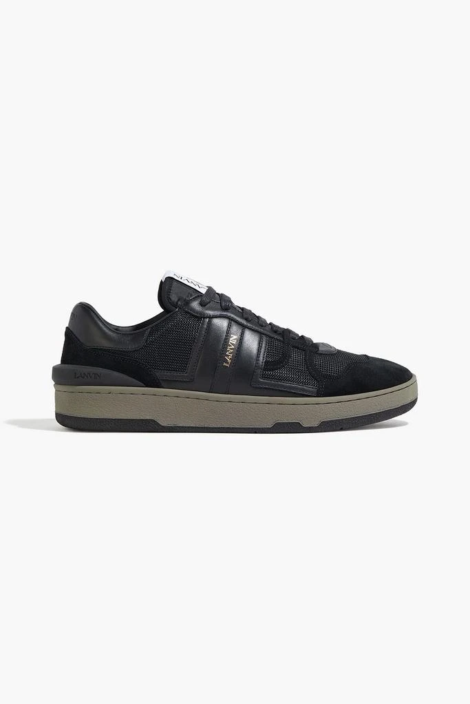 商品Lanvin|Suede-trimmed mesh and leather sneakers,价格¥3300,第1张图片