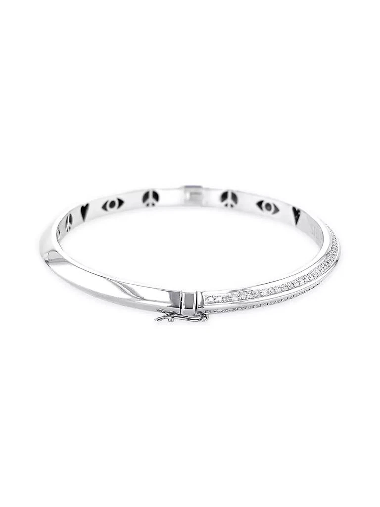 商品Sheryl Lowe|Sterling Silver &amp; 1 TCW Diamond Hinged Bangle,价格¥14589,第3张图片详细描述