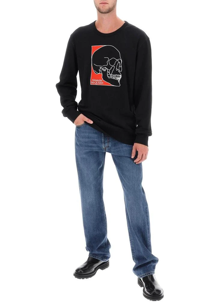 商品Alexander McQueen|Crew-neck sweatshirt with skull embroidery,价格¥1882,第2张图片详细描述