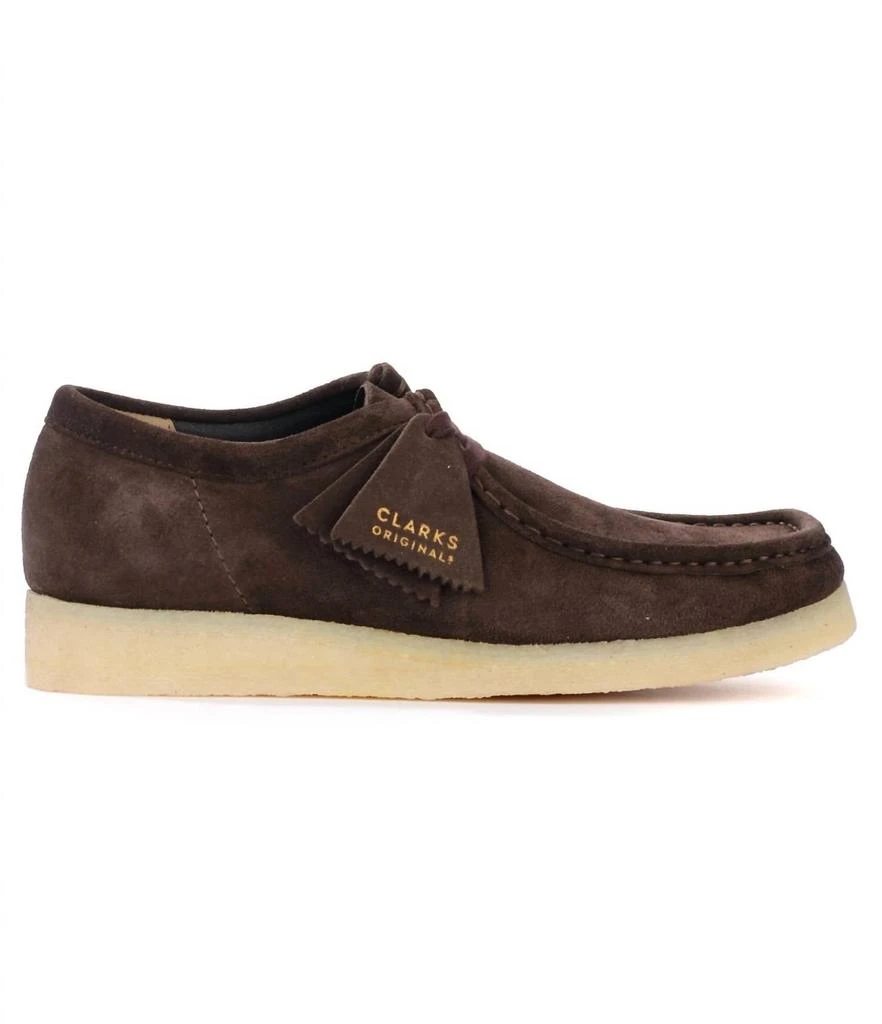 商品Clarks|Men's Wallabee Shoe - Medium Width In Dark Brown Suede,价格¥756,第1张图片