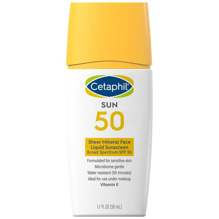 商品Cetaphil|Sheer Mineral Sunscreen SPF 50 Face Liquid Fragrance Free,价格¥63,第1张图片