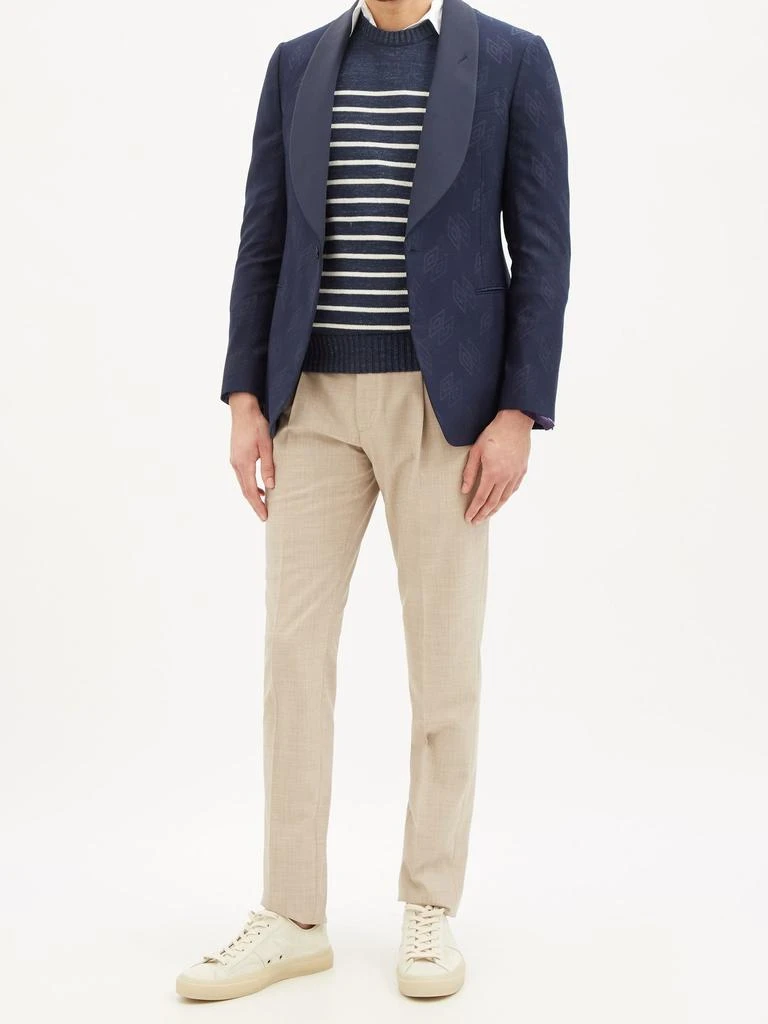 商品Ralph Lauren|Diamond-jacquard single-breasted wool-blend blazer,价格¥15695,第2张图片详细描述