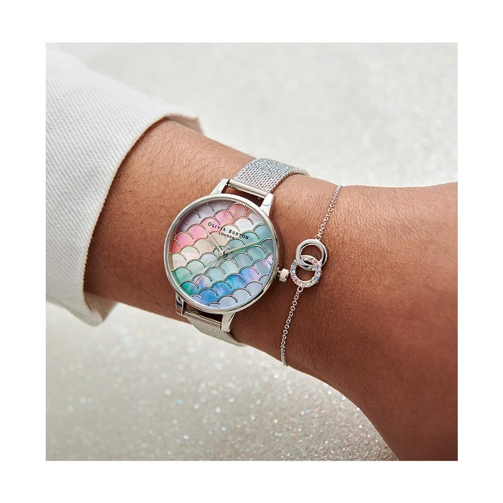 商品Olivia Burton|Women's Under The Sea Stainless Steel Mesh Bracelet Watch 34mm,价格¥642,第6张图片详细描述