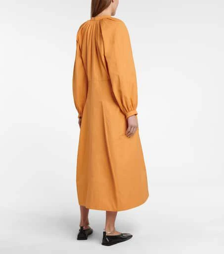 商品Jil Sander|白色棉质府绸中长连衣裙,价格¥8405,第3张图片详细描述