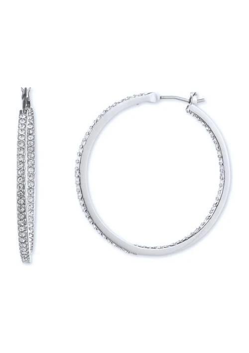 商品Givenchy|Silver Tone Cry Medium Click Top Hoop Earrings,价格¥237,第1张图片